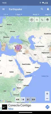 Earthquake android App screenshot 1