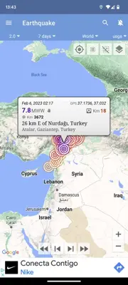 Earthquake android App screenshot 6