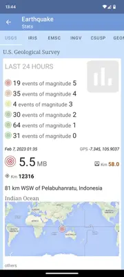 Earthquake android App screenshot 7