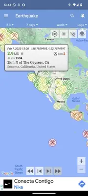 Earthquake android App screenshot 8